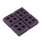 ISO-Cube Anti-Vibration Pad, Natural Rubber, 2 x 2 x 3/4"