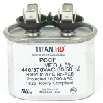 Oval Motor Run Capacitor, 5 MFD, 440/370V