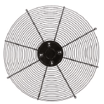 Fan Guard, 22" Diameter, Black, w/Motor Mount